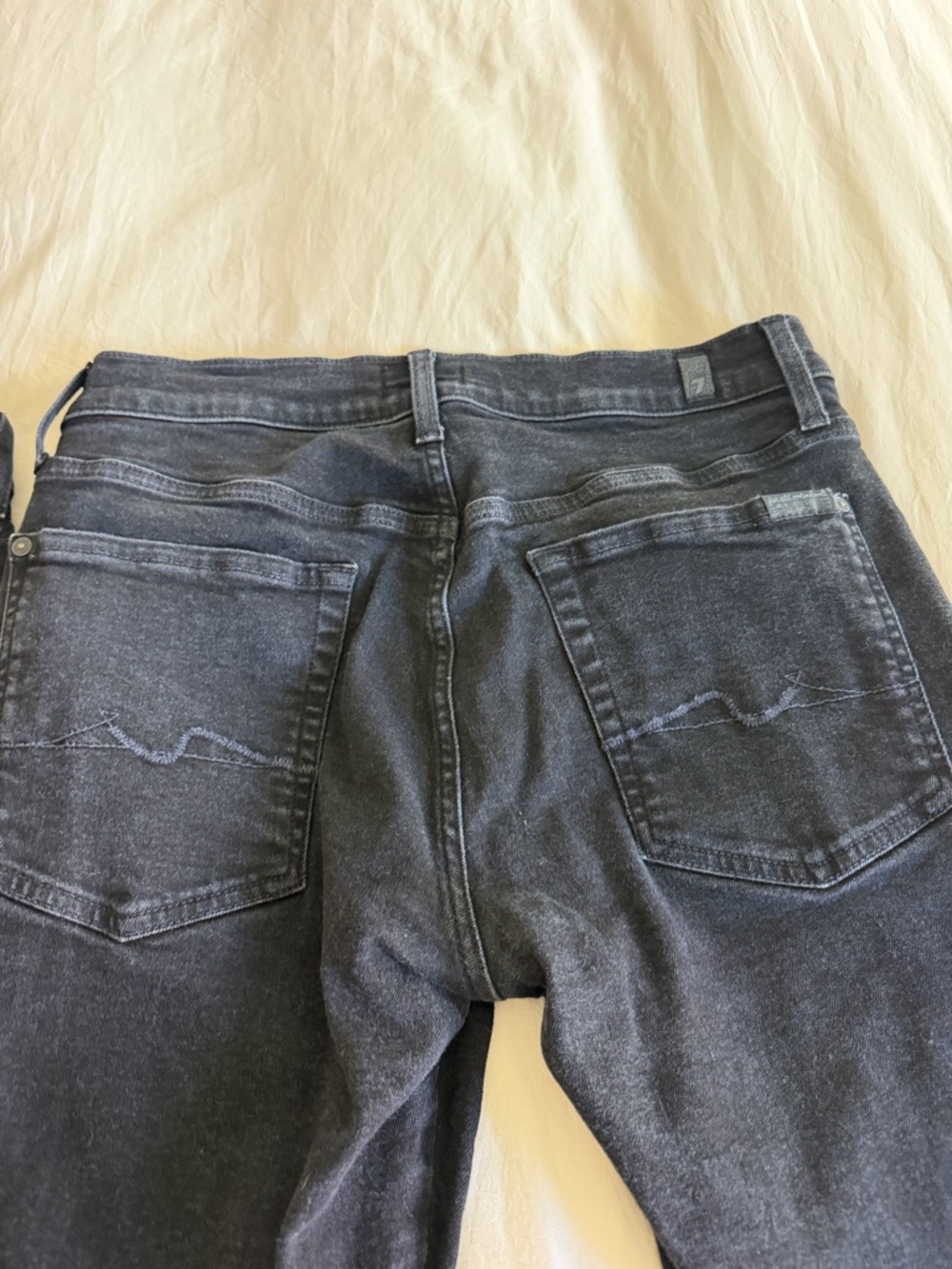 7 For All Mankind Slimmy Jeans - Washed Black Slim Jeans